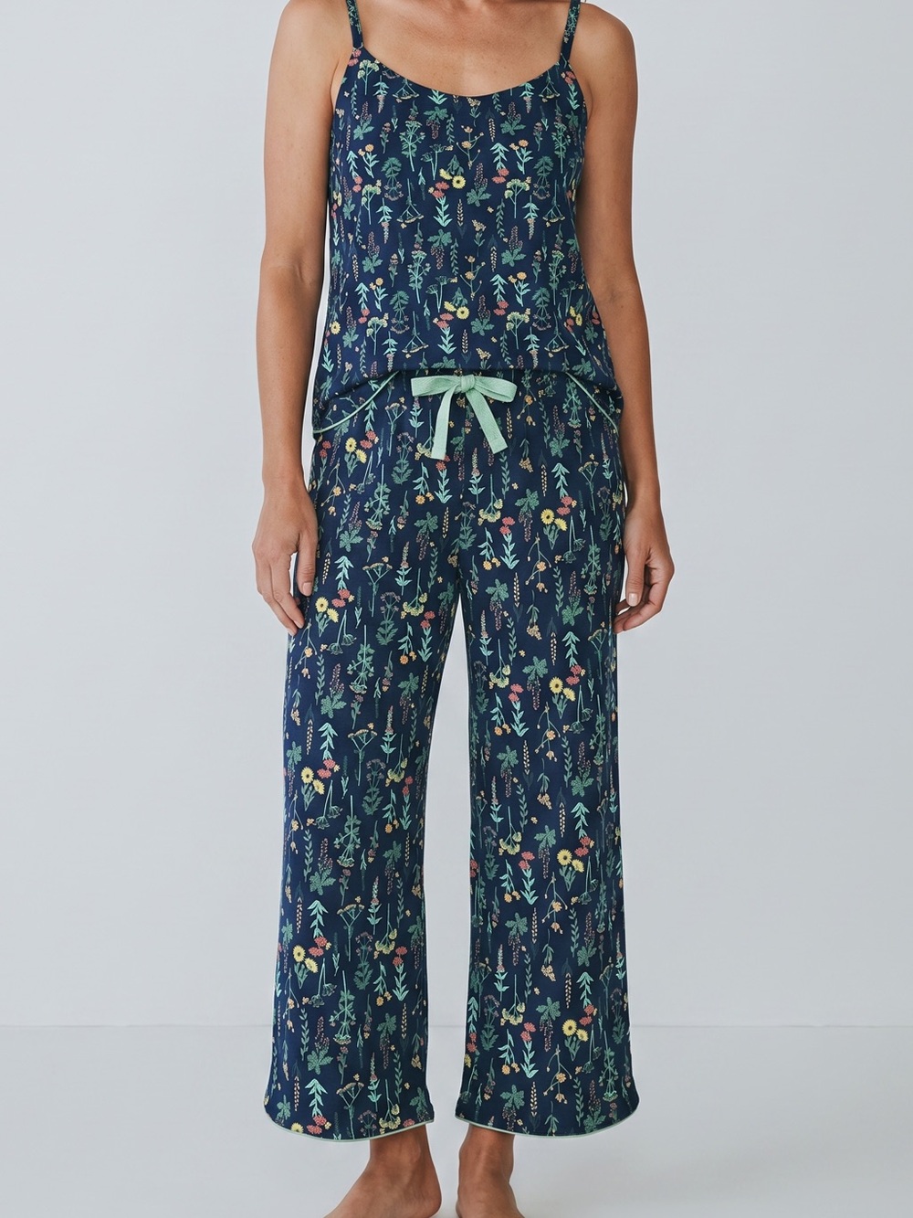 Duluth Trading Co Botanical Floral Pajama Set Cotton Cottagecore Size M